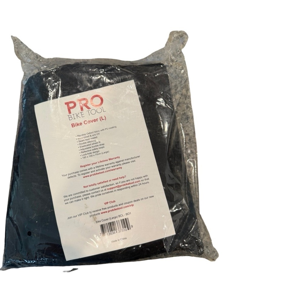 Pro Bike Tool Large Outdoor Bicycle Storage Cover Waterproof LARGE Black BCL-B01